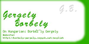 gergely borbely business card